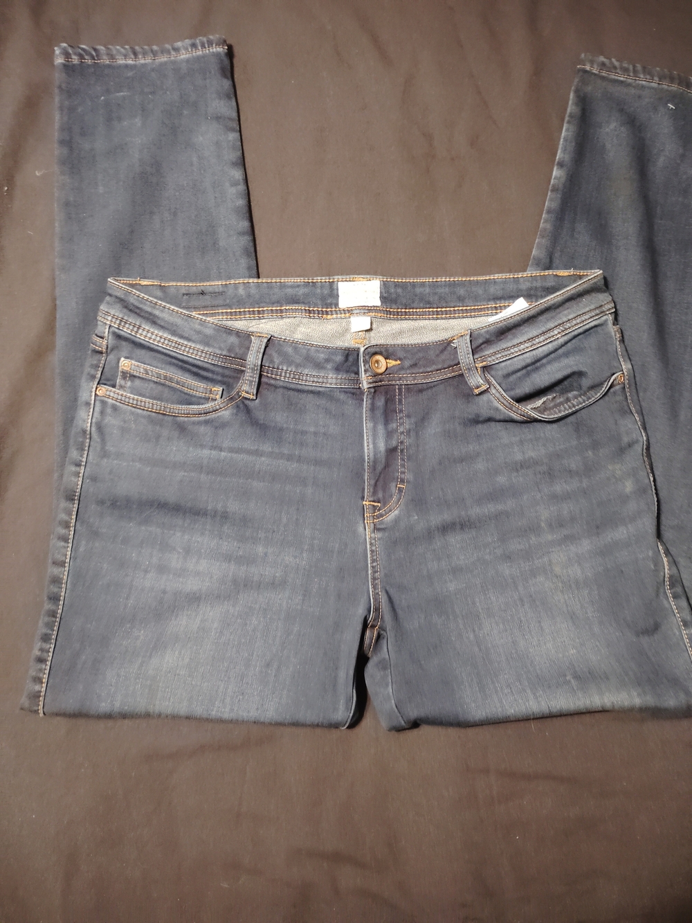 Weatherproof Vintage Women's Indigo Denim Slim Straight Fit- Low Rise Stretch